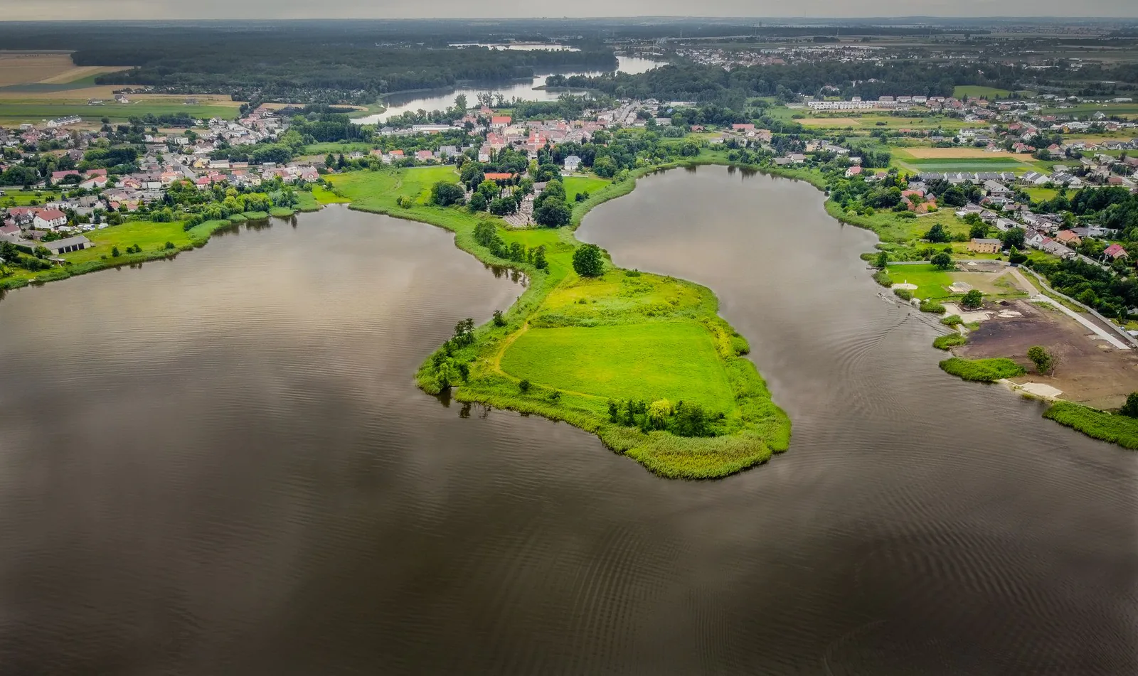 Masurian lake landscape for tourism promotion